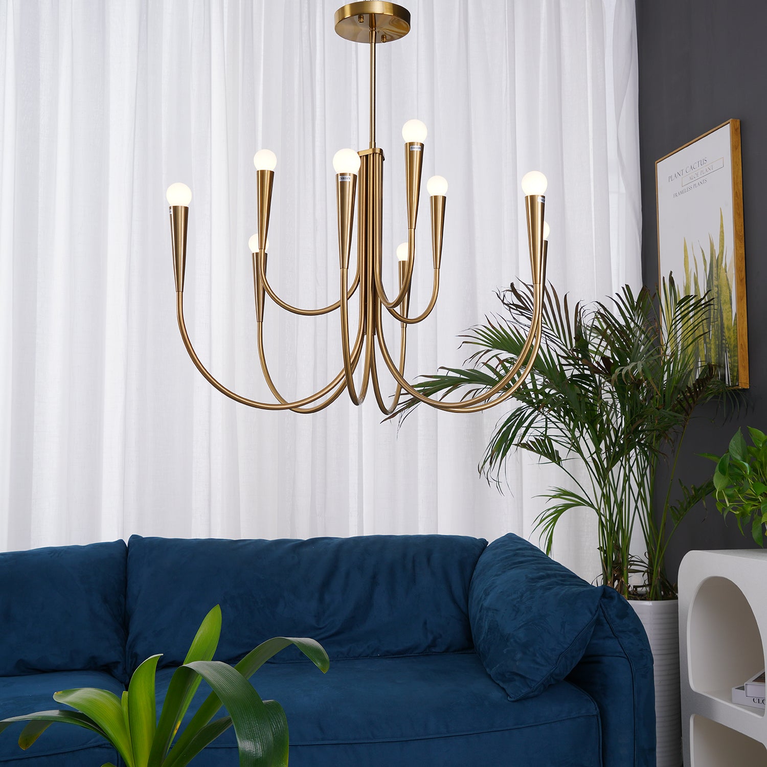 Swoop Arm Chandelier