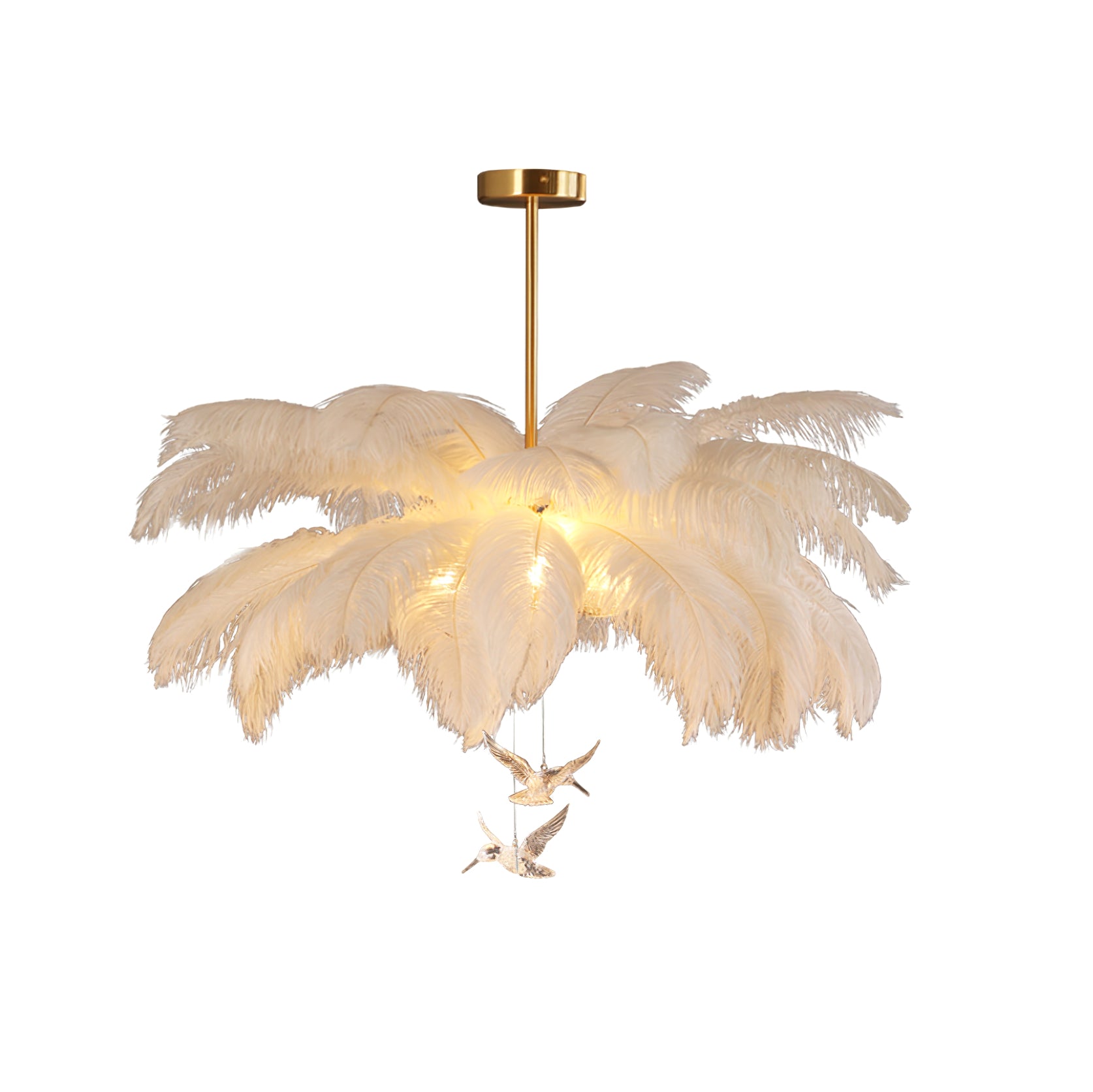 Ostrich Feather Chandelier