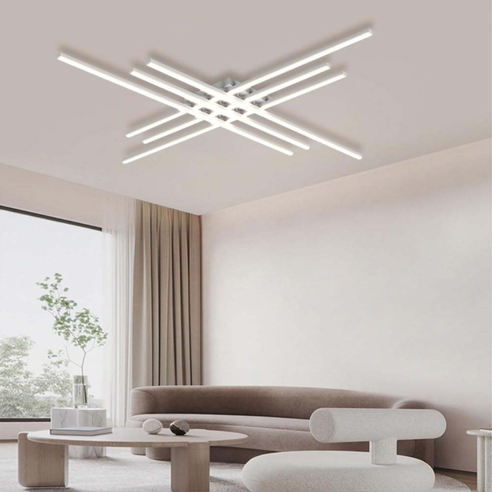 インダストリアルミニマリストアイアンリビングルームセミフラッシュLEDシーリングライト