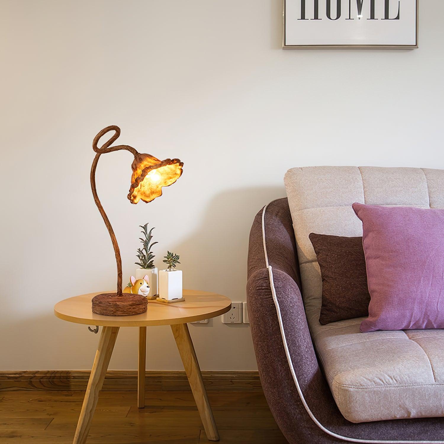 芸術的な蓮の葉のテーブルランプ