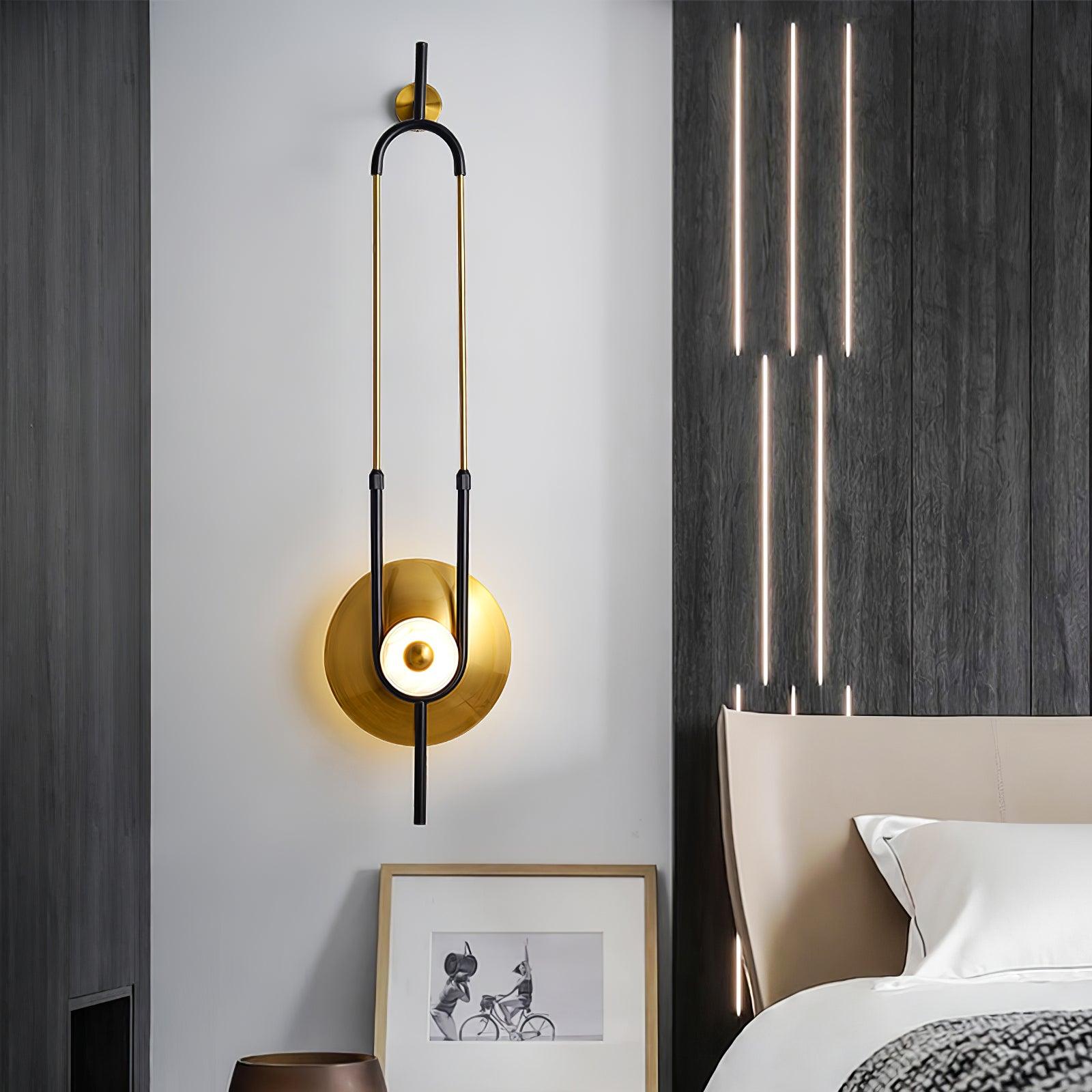 楕円リング大理石ウォールライト