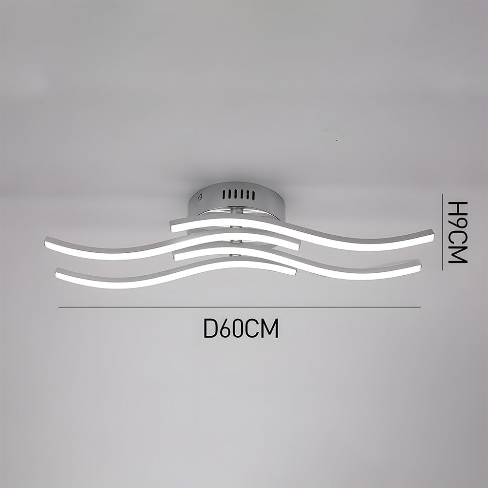 モダンデザインのシルバーLEDリビングルームシーリングライト