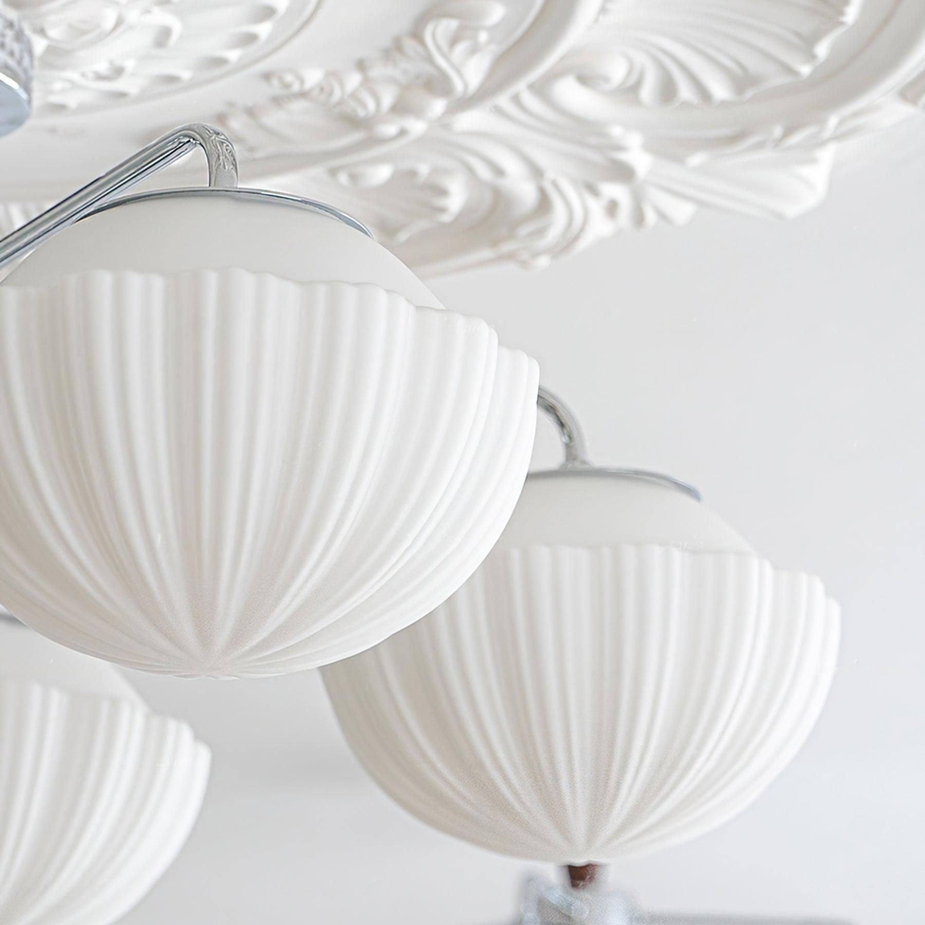 リブウォールナットシーリングランプ