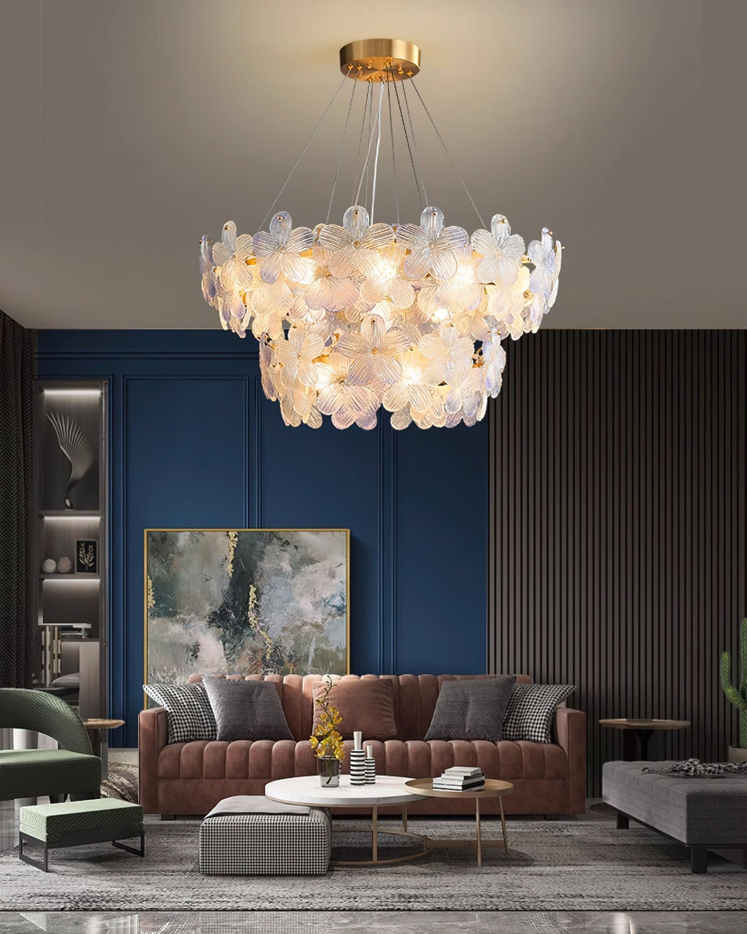 Charlotte Glass Flower Chandelier