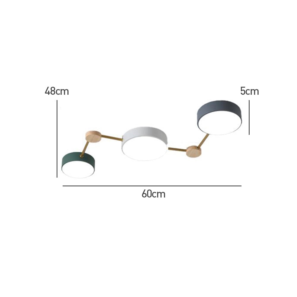 北欧クリエイティブ マルチヘッド LED ホワイトシーリングライト