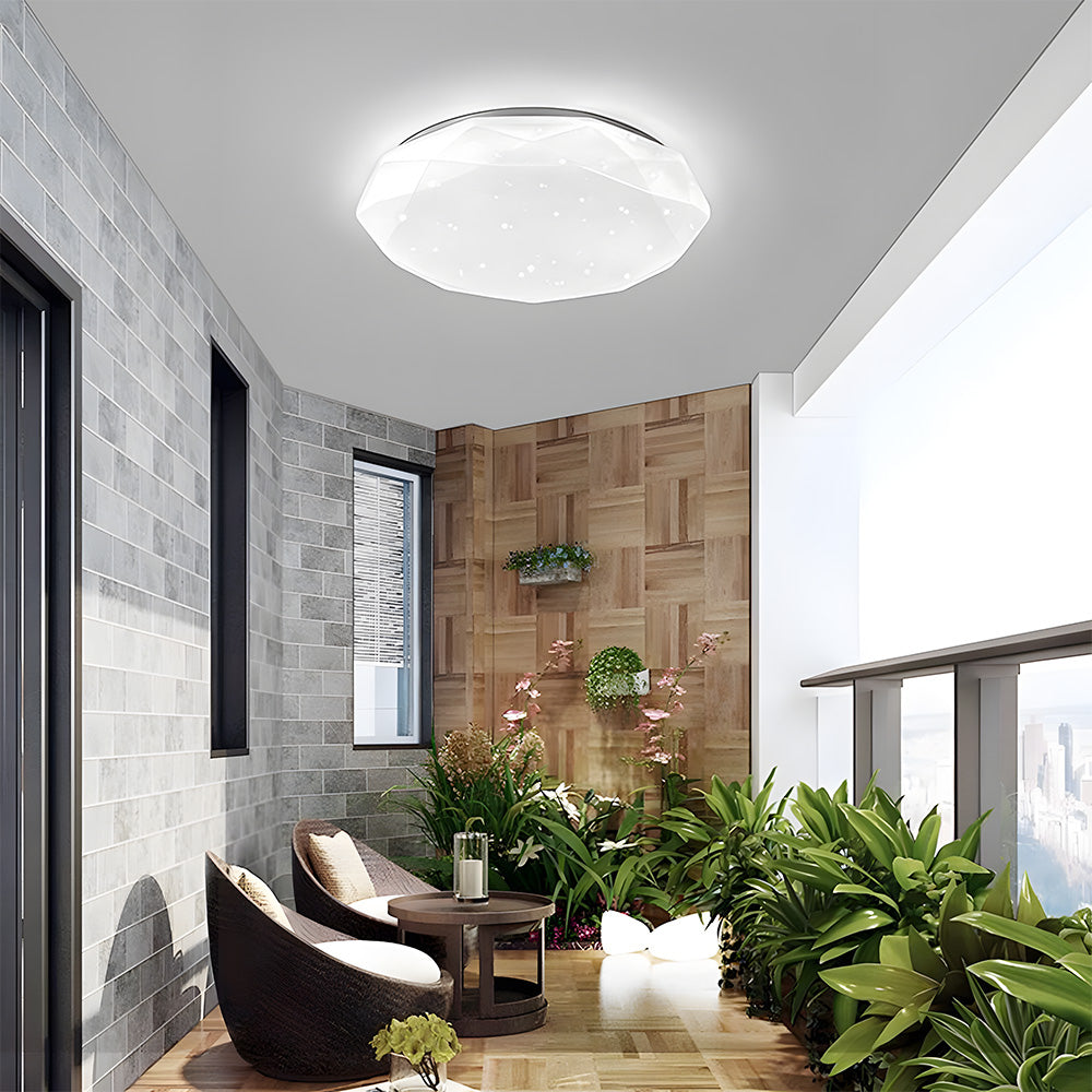 ユニークな星空アクリルフラッシュマウント寝室用シーリングライト