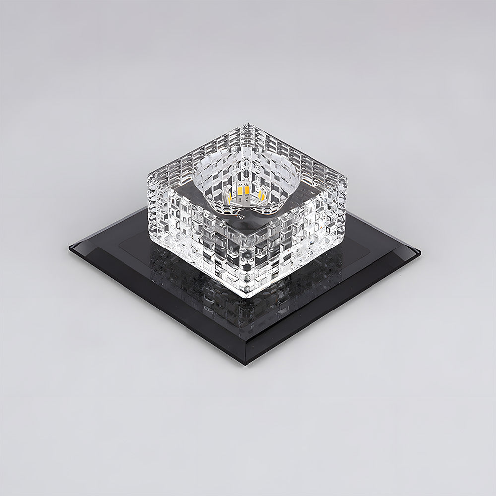 ミニマリストクリスタルブラックLED廊下天井照明