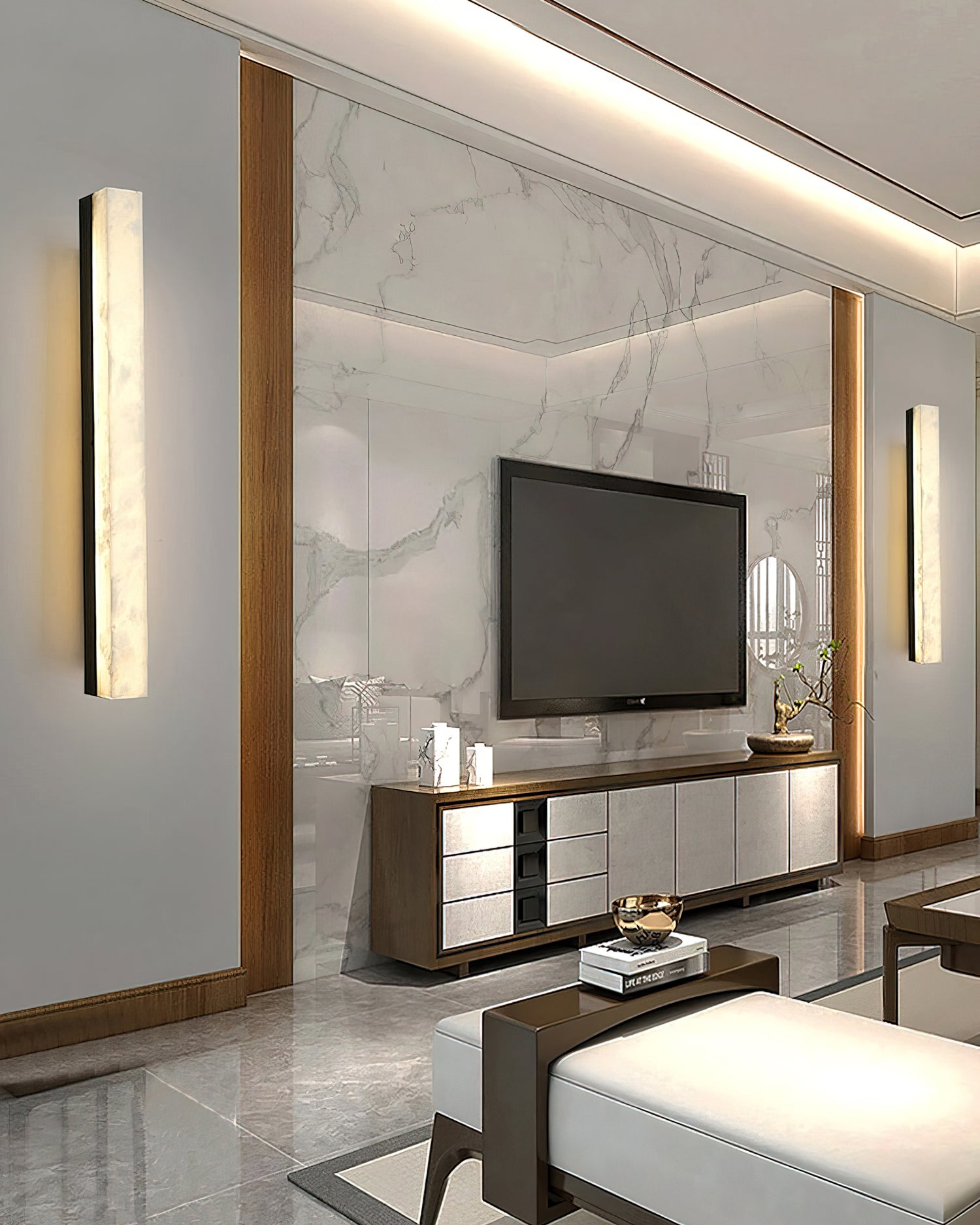 デラニー アラバスター ウォールランプ