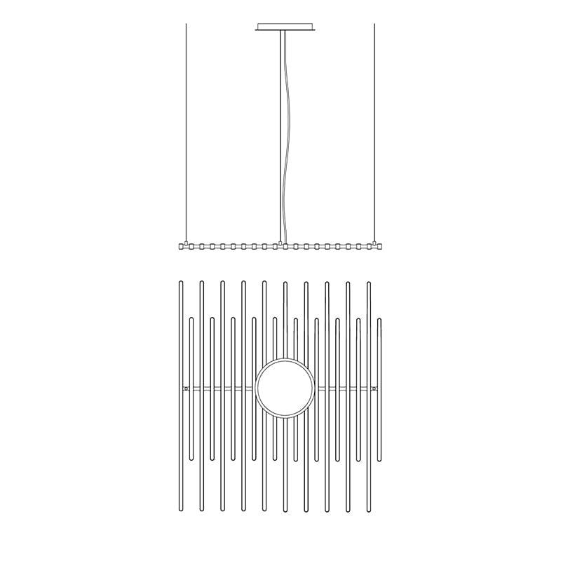 ピアノキー ブラックシャンデリア
