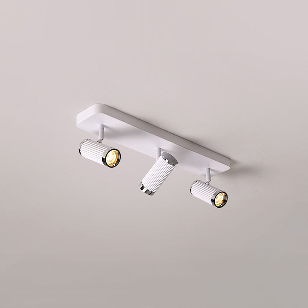 シンプルな金属製の白色LEDトラック照明