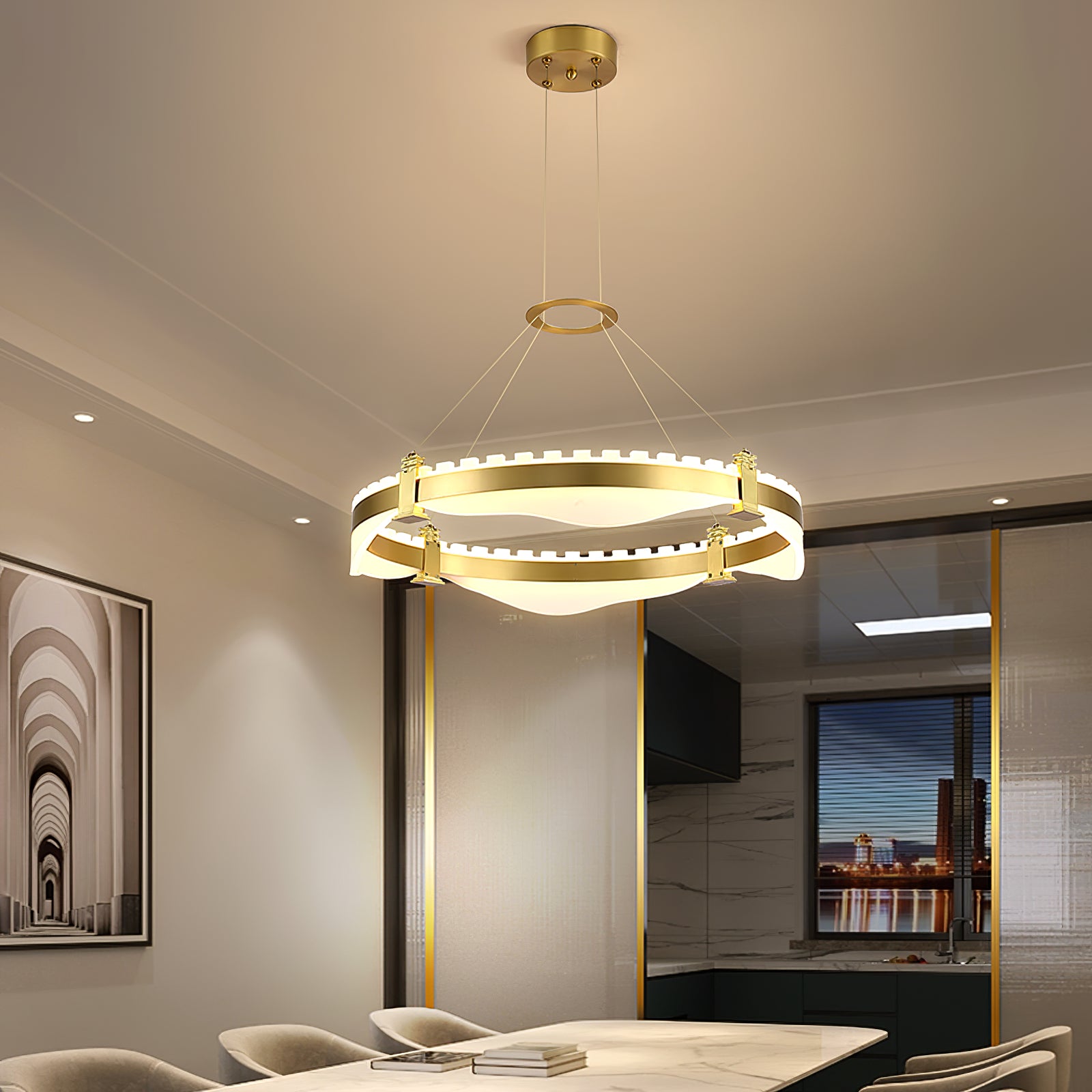 Ring Metallic Chandelier