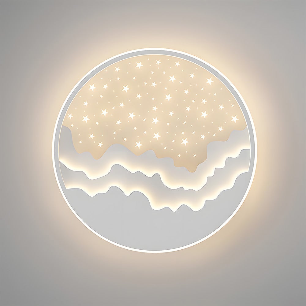 クリエイティブな幾何学模様の白い鉄製LEDシーリングライト