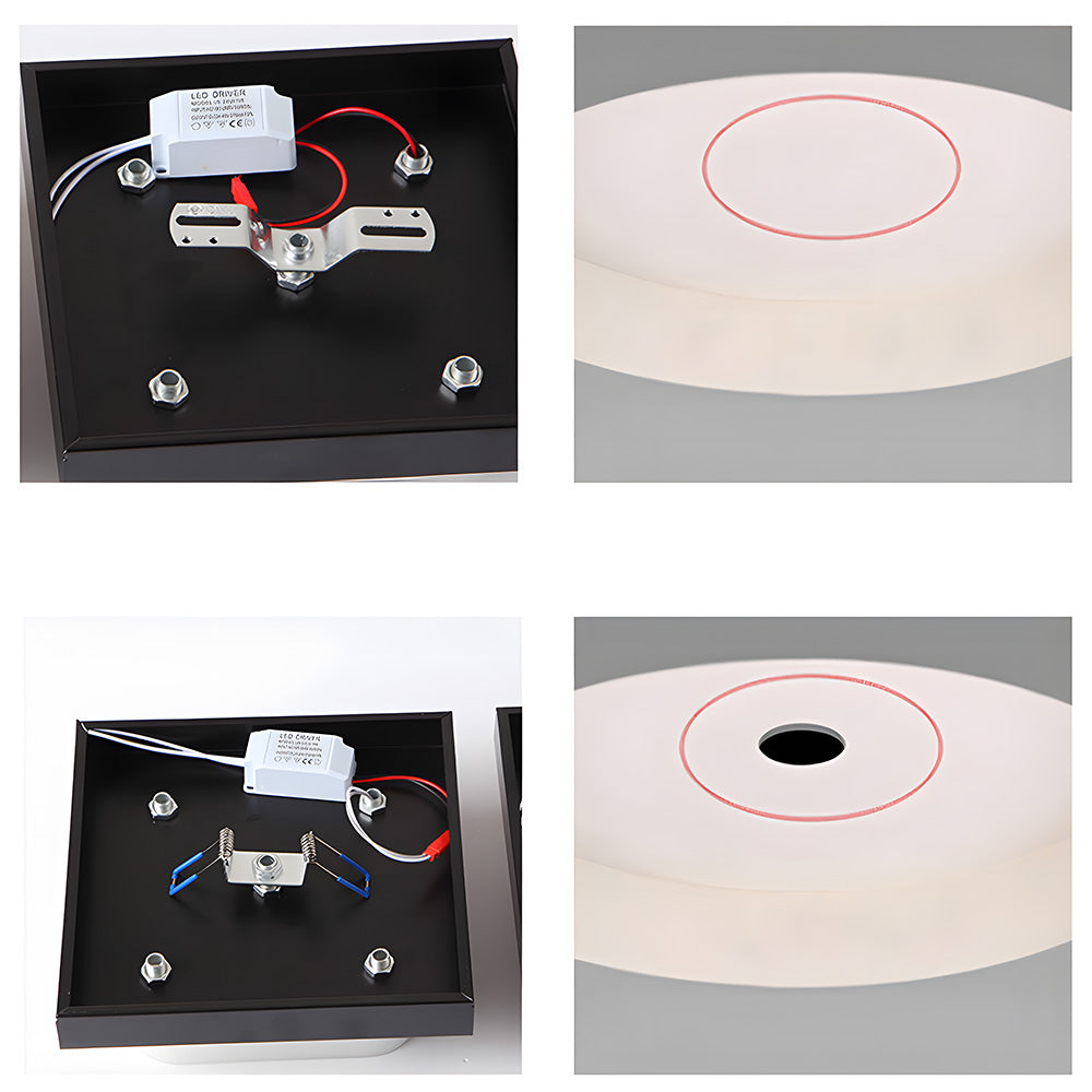 モダンなスクエアアクリルLED廊下天井ライト