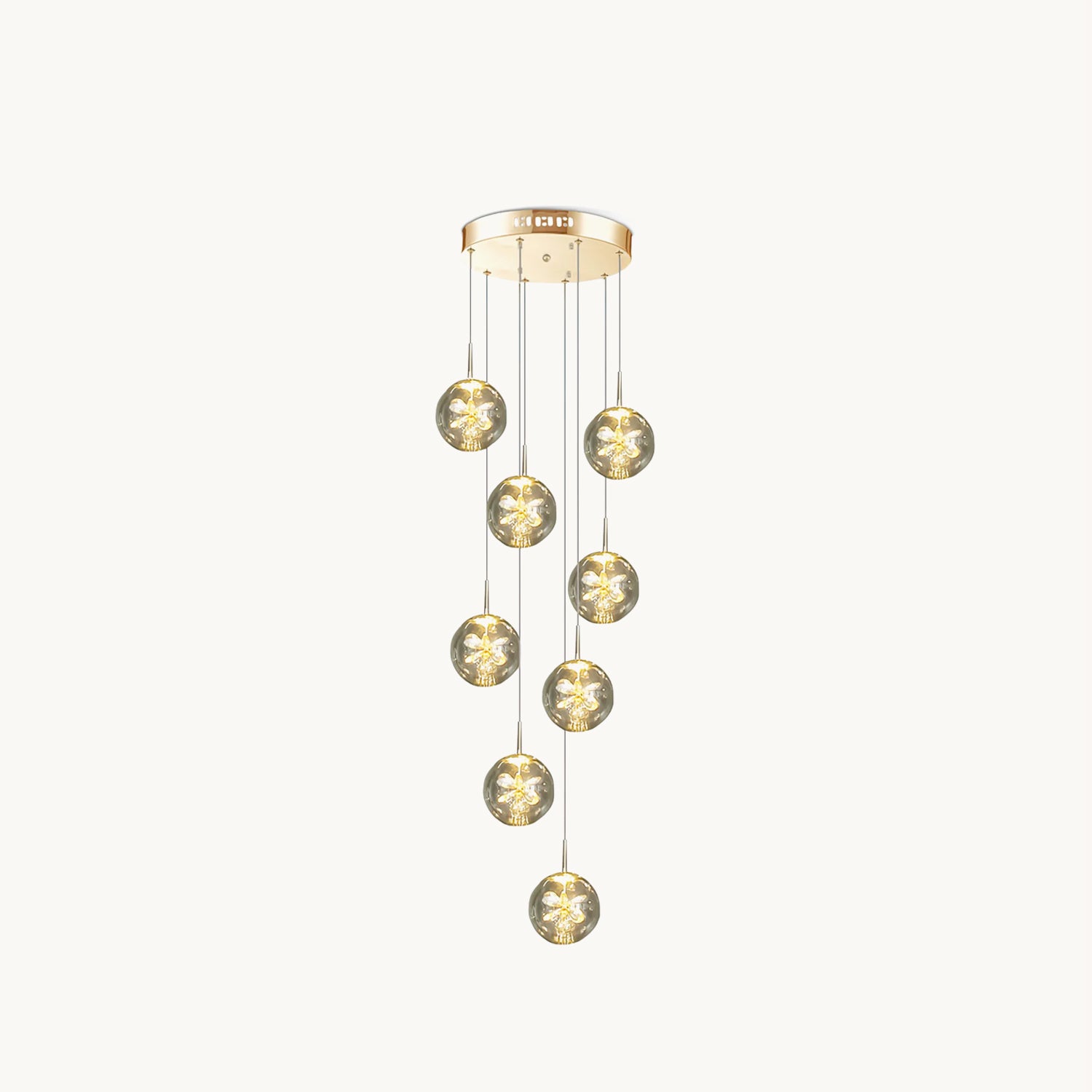 クリスタルフラワーシャンデリア