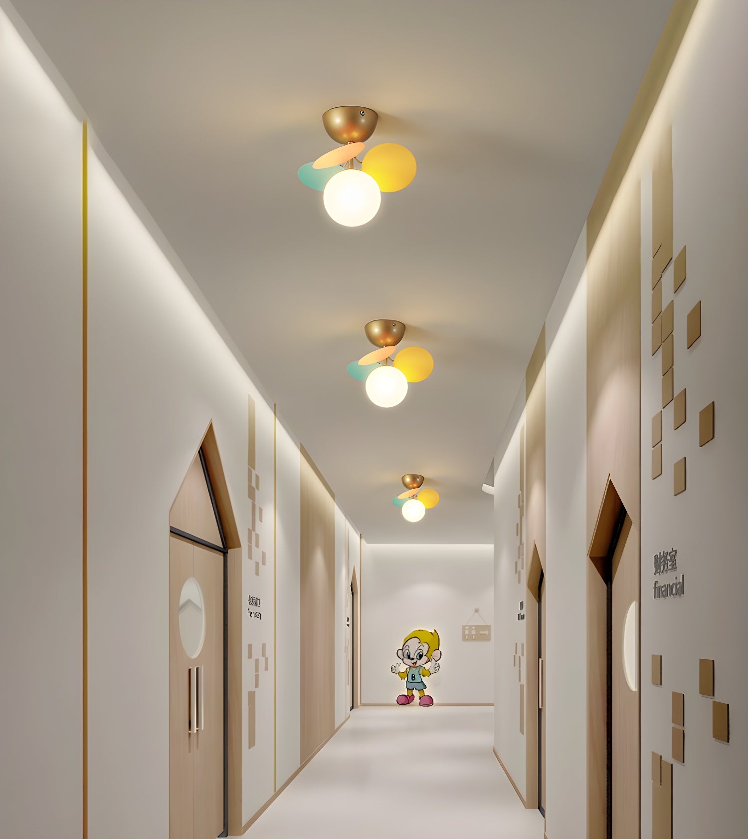 ラウンドマカロンシーリングランプ