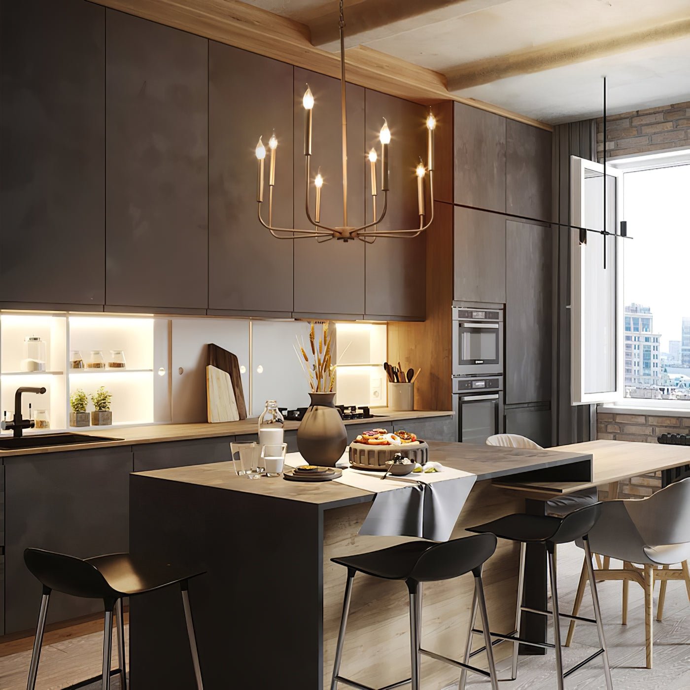 ケイラ 調光可能 クラシック シャンデリア