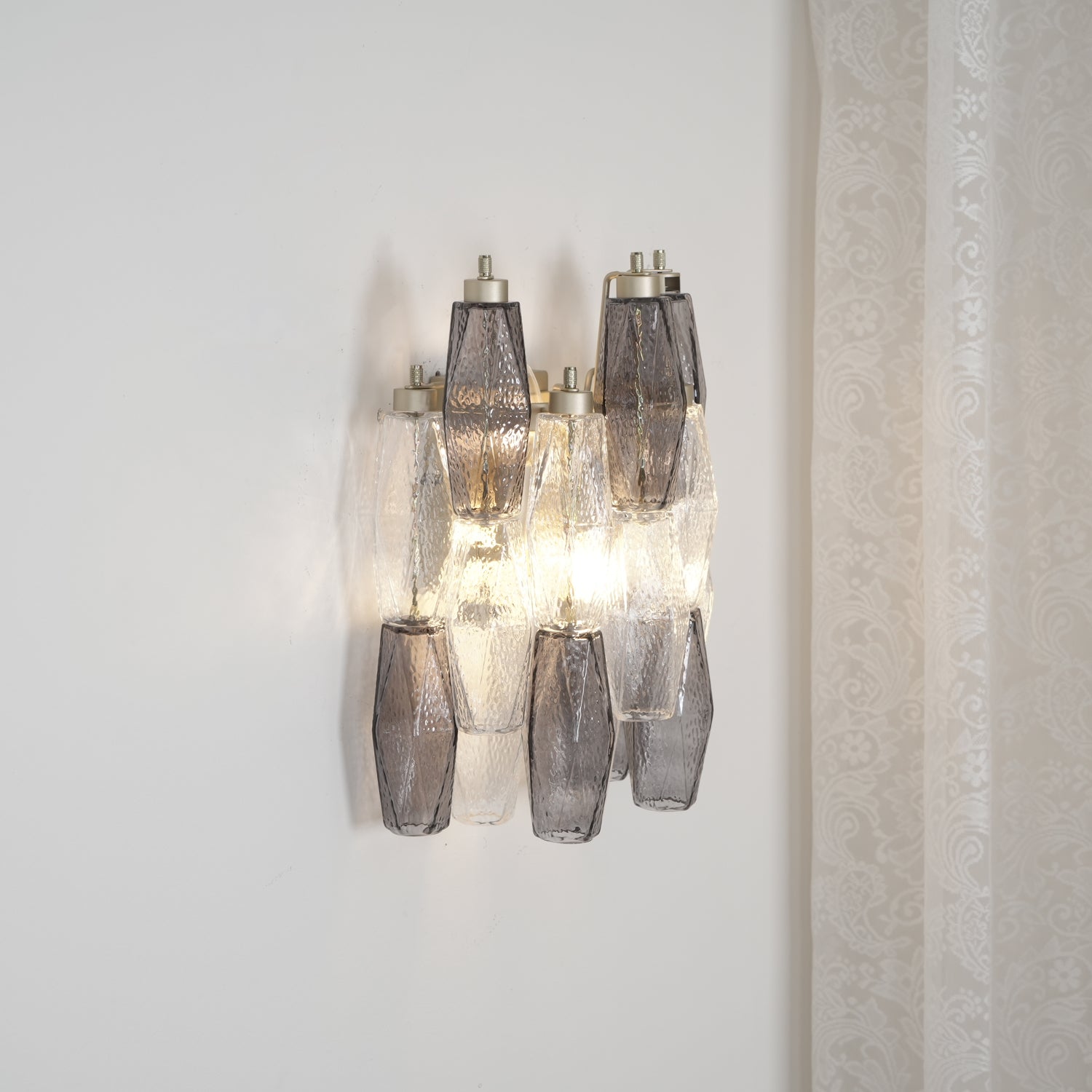 ムラーノ菱形ガラスウォールランプ