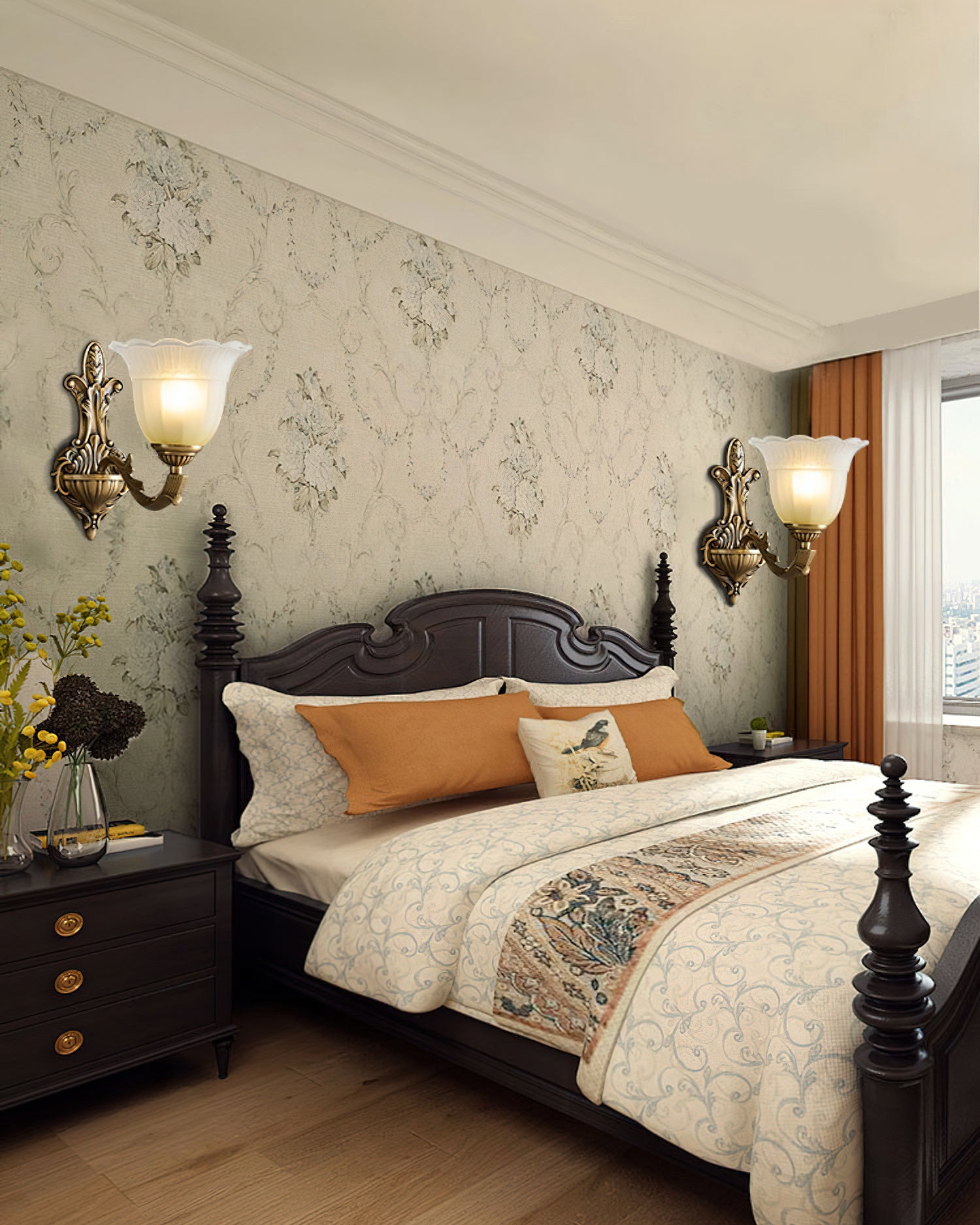 パノンフローラルウォールランプ