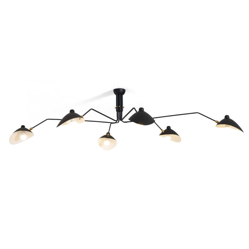 Horizontal Serge Mouille Ceiling Lamp A