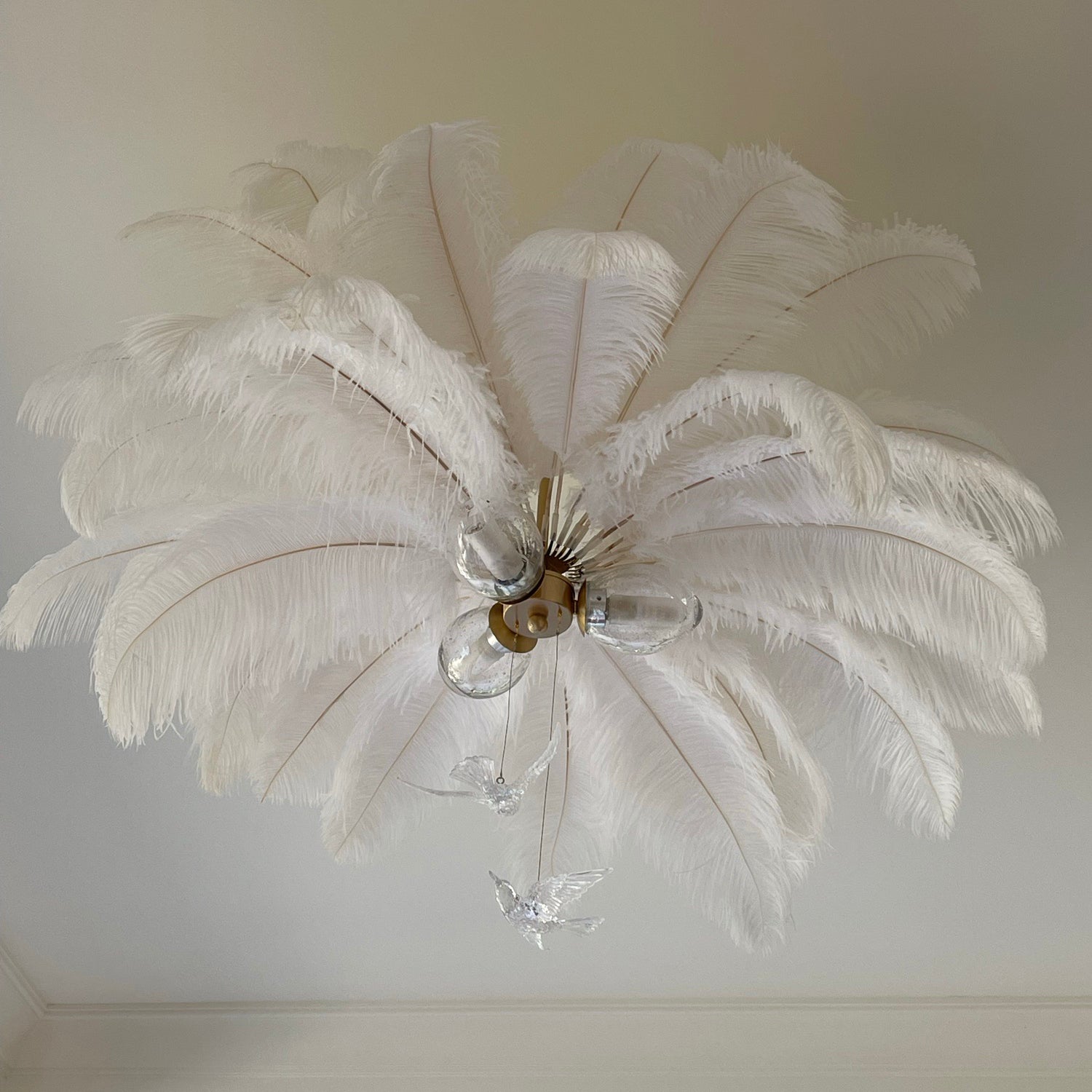 Ostrich Feather Chandelier
