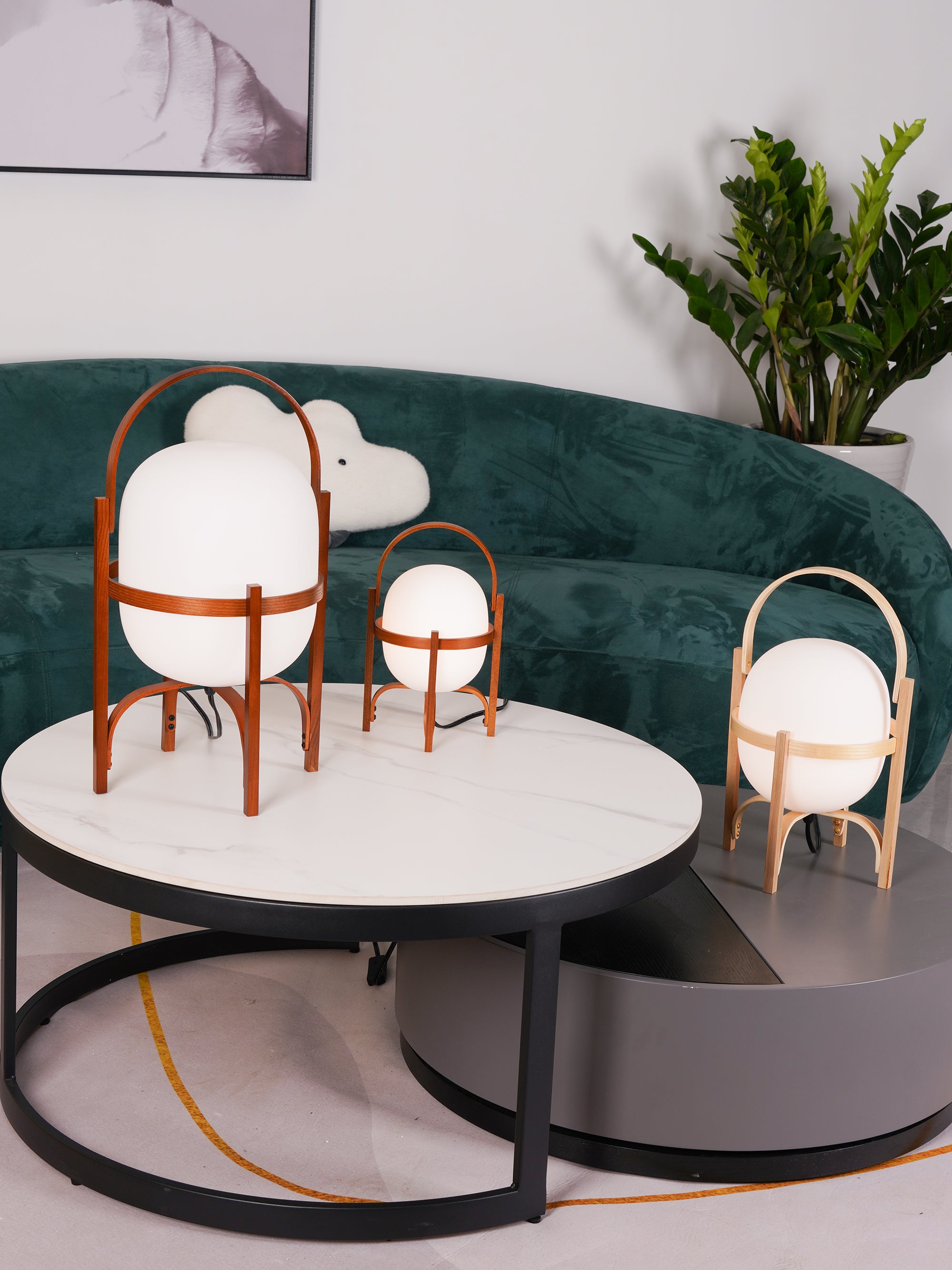 Lantern Glass Table Lamp