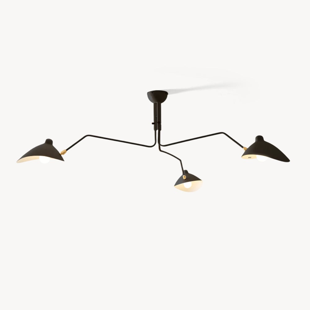 Horizontal Serge Mouille Ceiling Lamp A