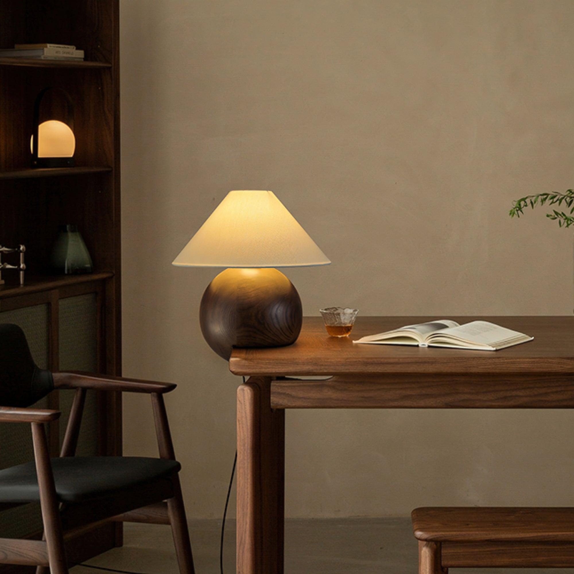 コーナーログテーブルランプ