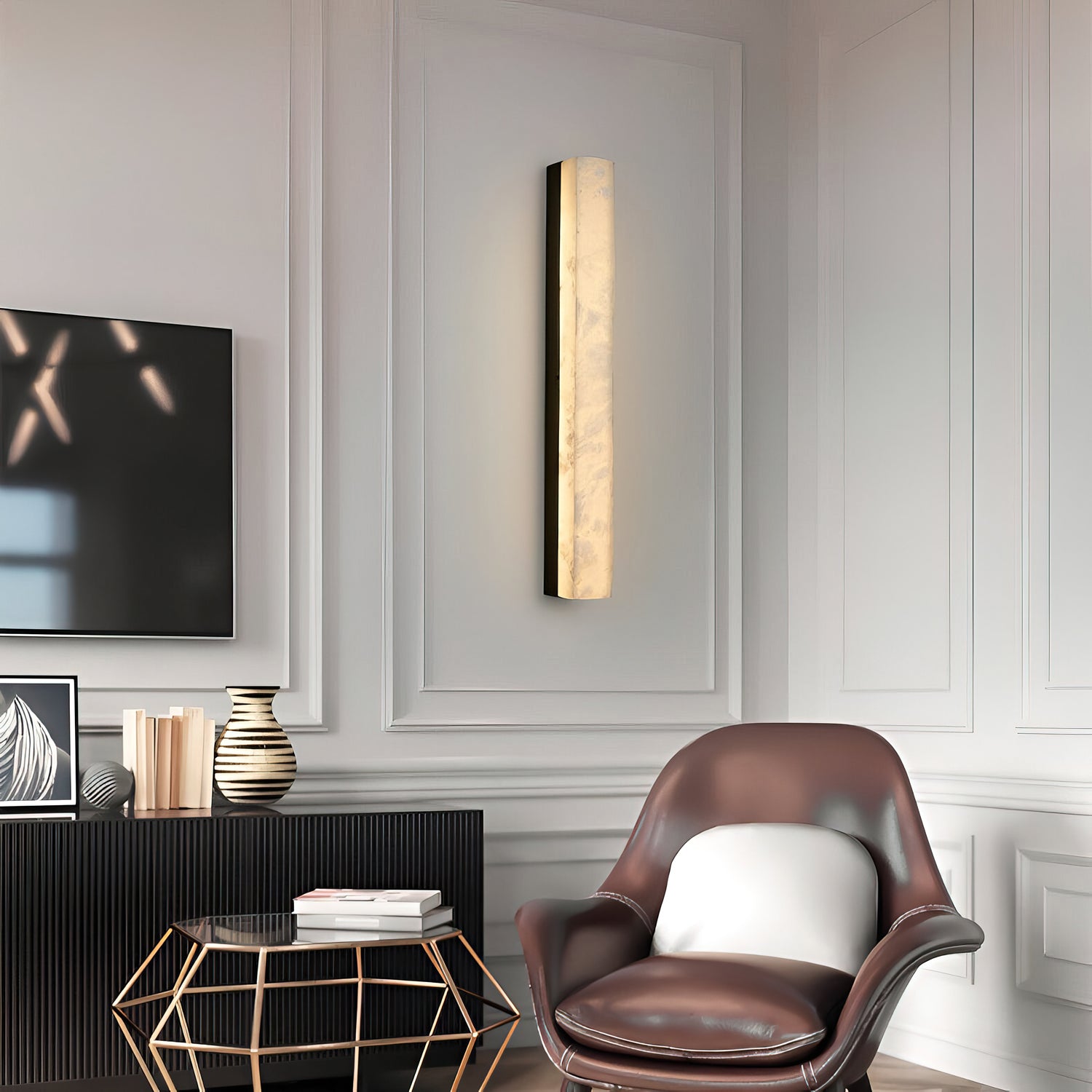 デラニー アラバスター ウォールランプ