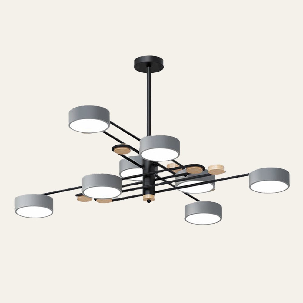 モダンなアイアンリビングルームマルチライトLEDシーリングライト