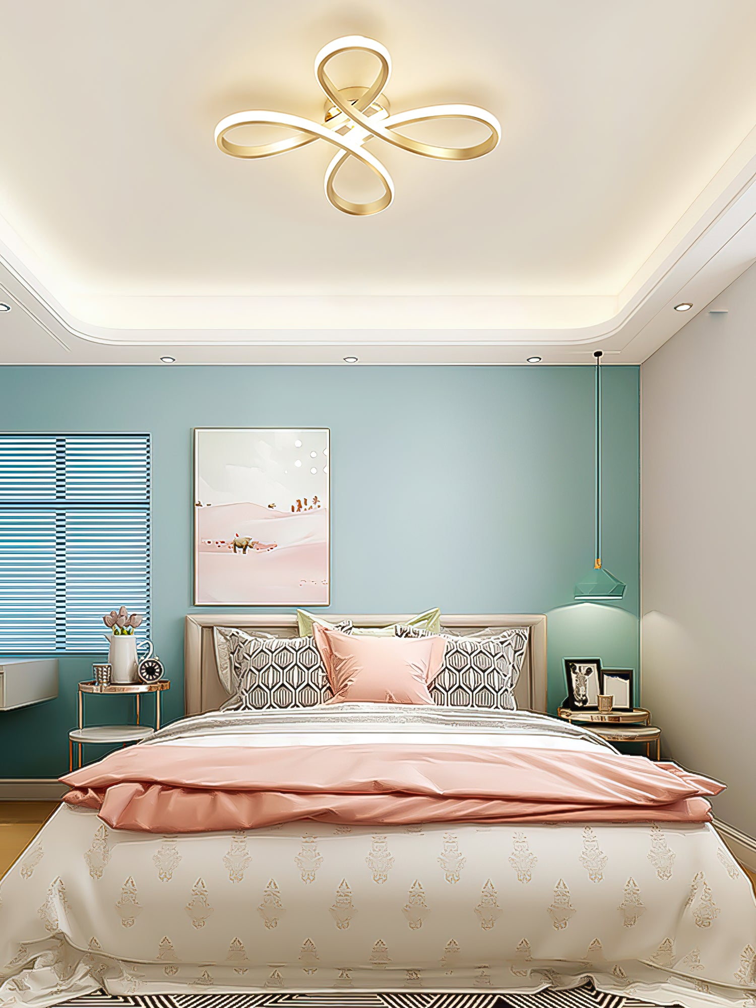 四つ葉のクローバーシリコンシーリングランプ