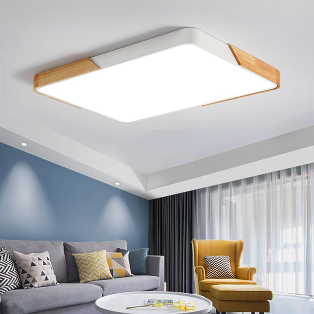 北欧モダン長方形LEDリビングルームシーリングライト