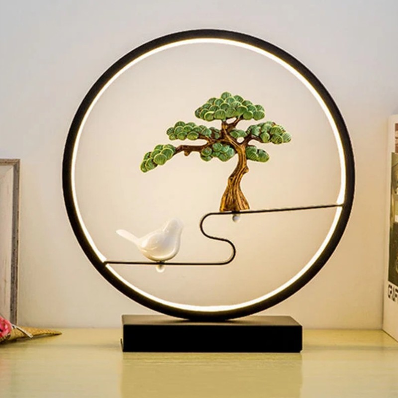 芸術的なLEDリングテーブルランプ