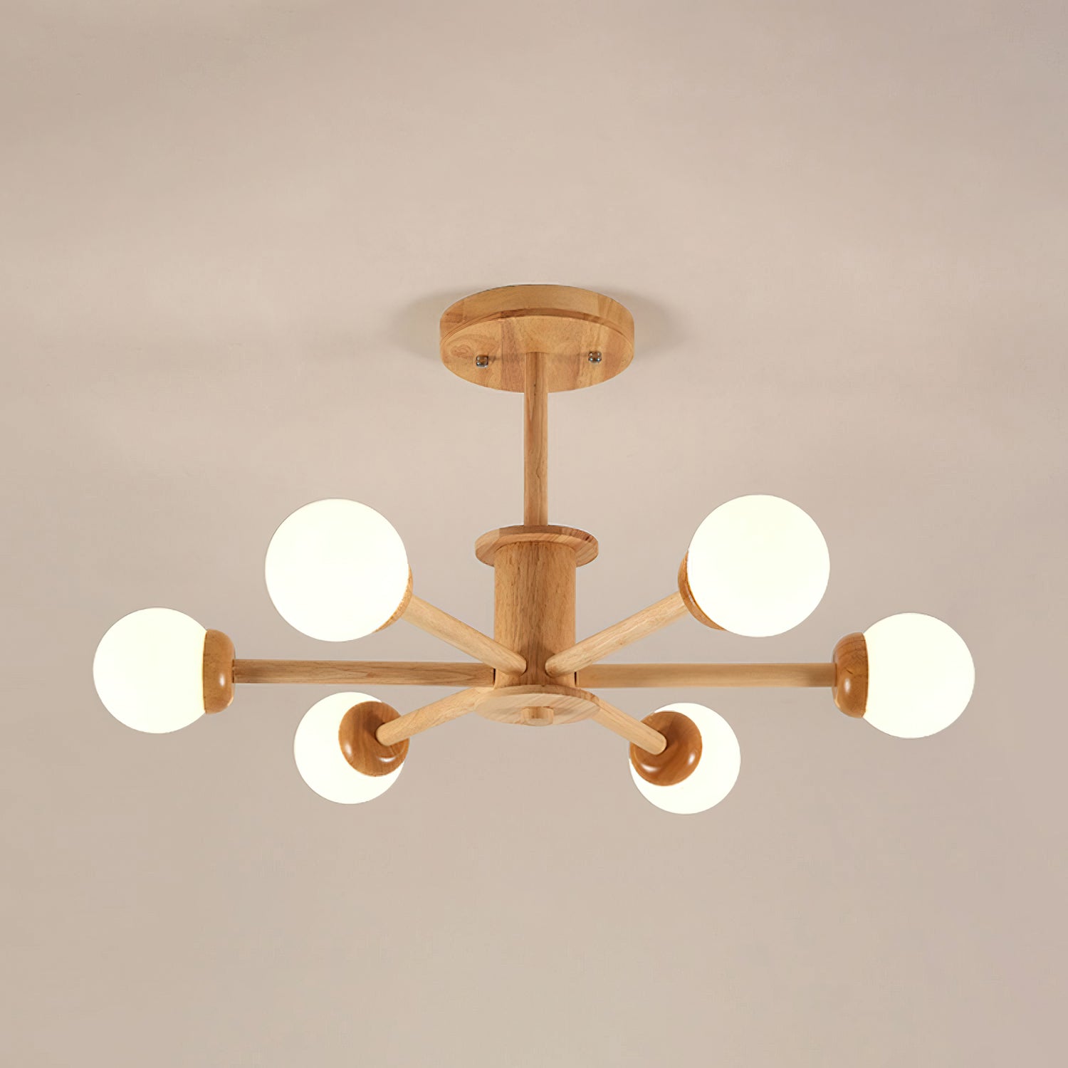 木製分子天井ライト