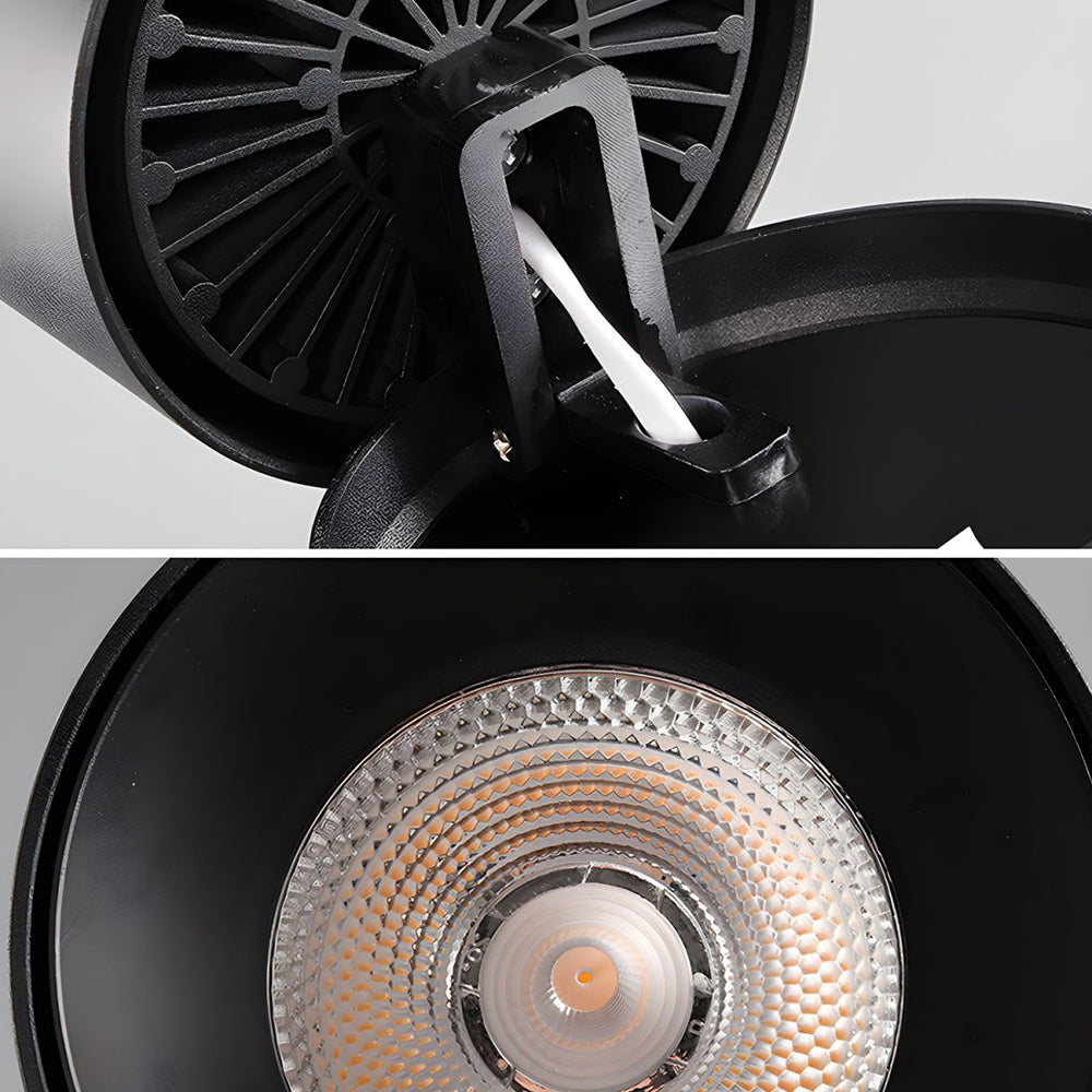 ミニマルな装飾のアルミ製ホワイト＆ブラックLED天井ダウンライト（廊下用）