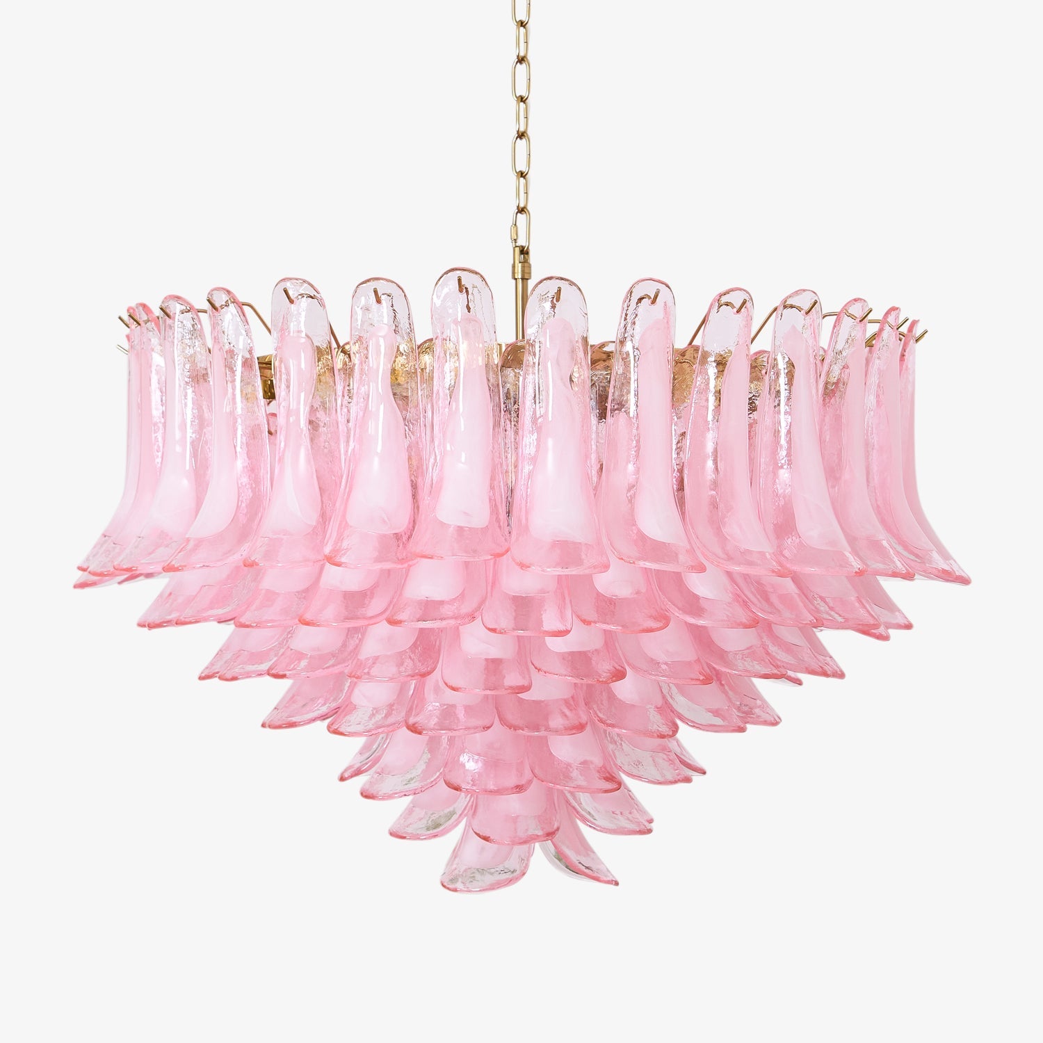 Addis Pink Glass Chandelier