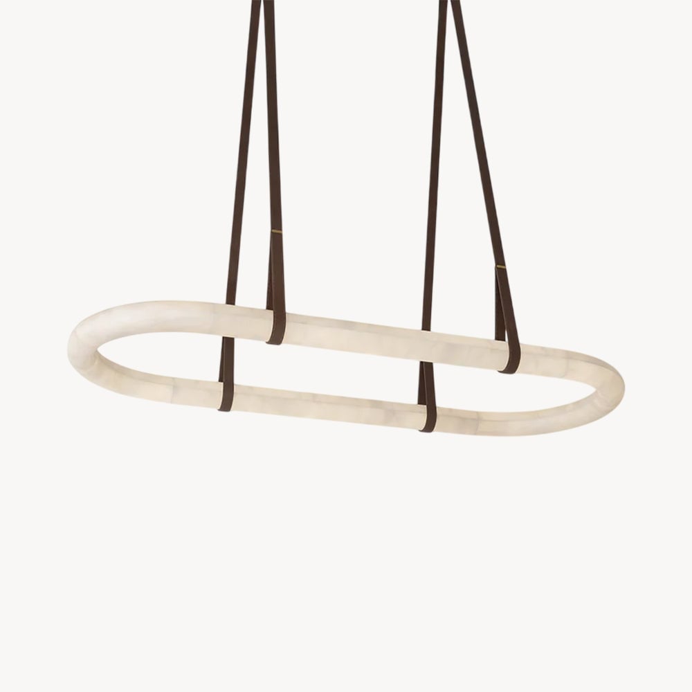Alabaster Oval Suspension