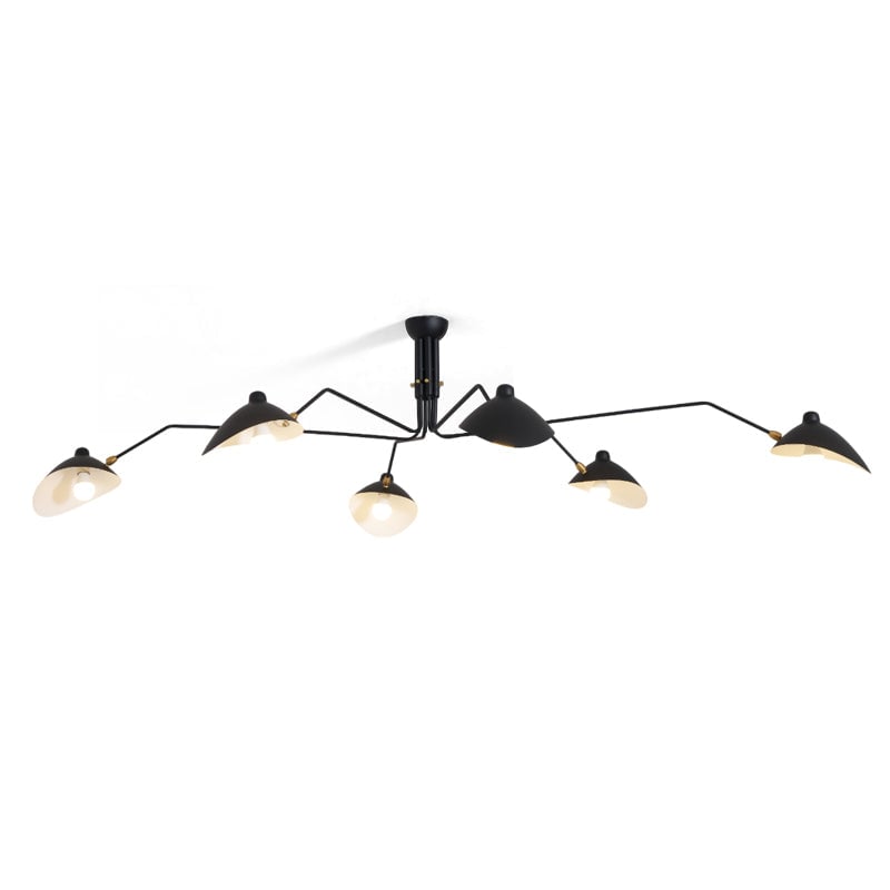 Horizontal Serge Mouille Ceiling Lamp A
