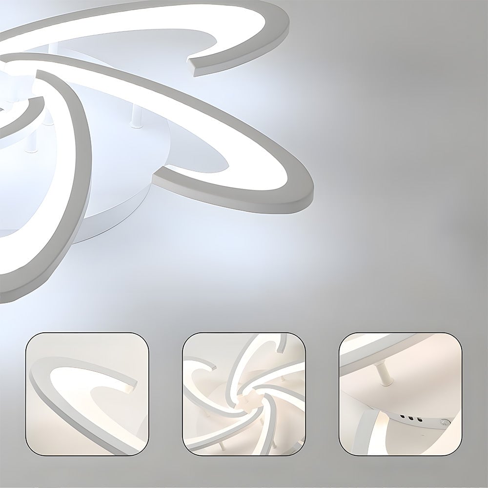 モダンな北欧風アイアンリビングルームLEDシーリングライト