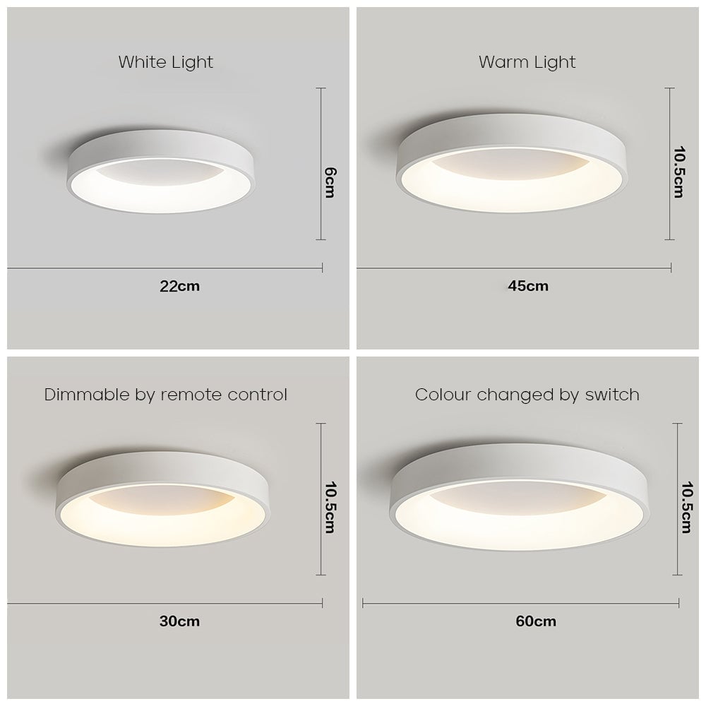 リビングルームに最適なモダンな丸型LEDシーリングライト