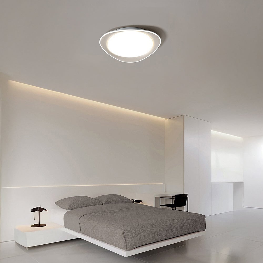 モダンな幾何学模様の調光可能な鉄製リビングルーム用LEDシーリングライト