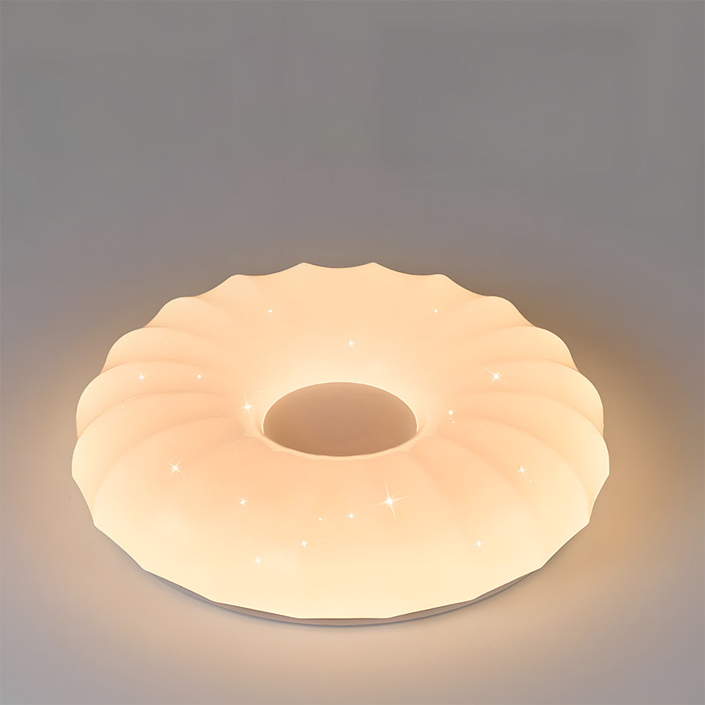 シンプルな住宅用クリーム色フラッシュマウントLEDシーリングライト