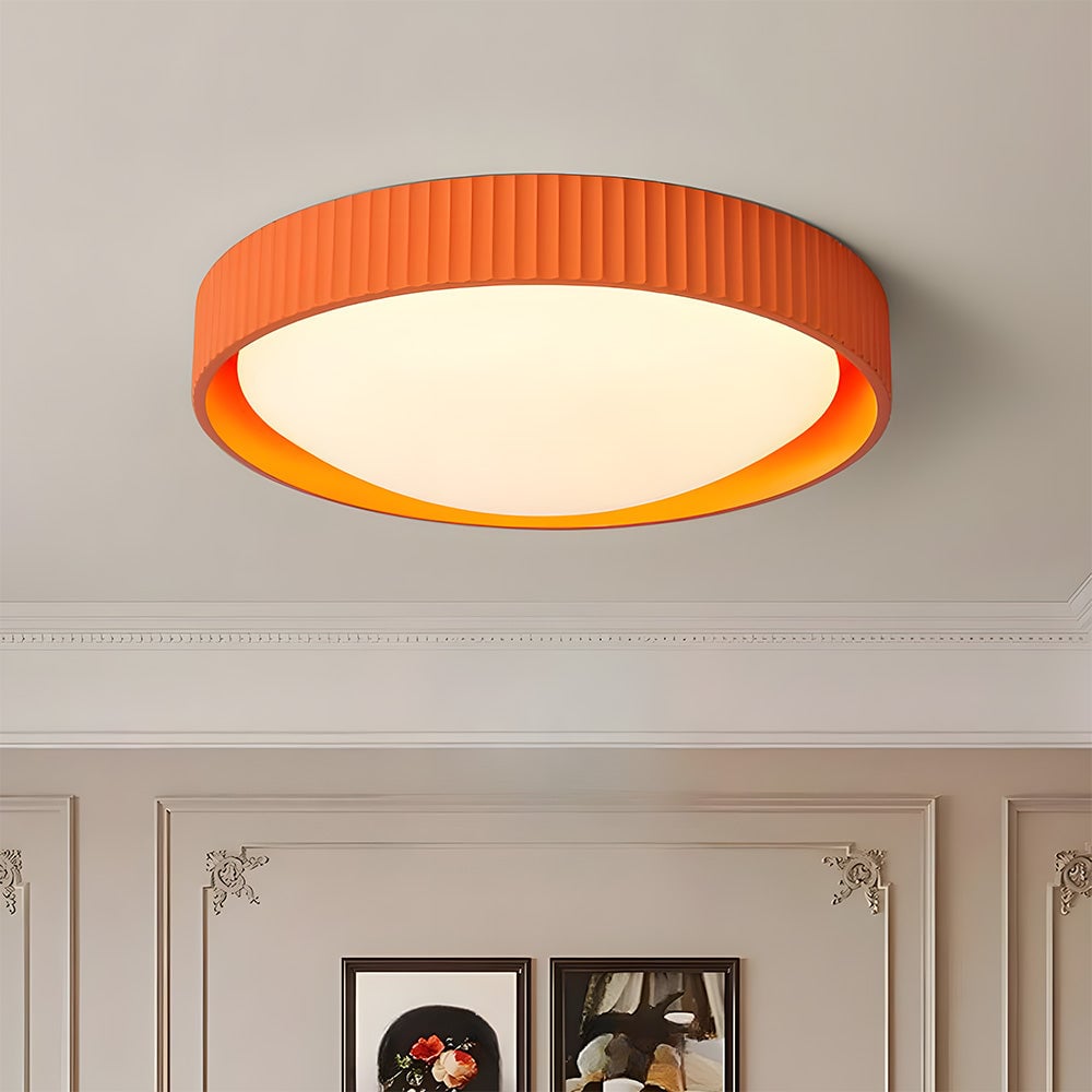 北欧風ラウンド樹脂リビングルームシーリングライト