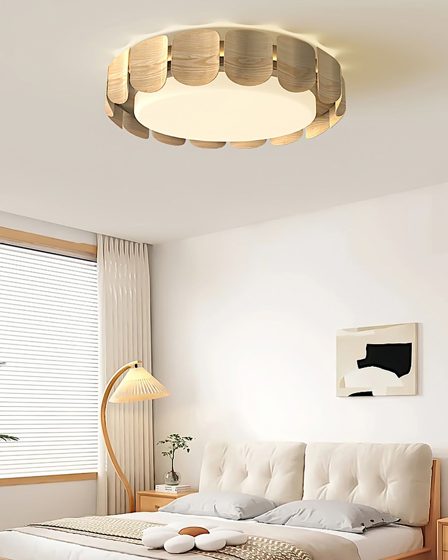 Wood Grain Pattern Ceiling Light