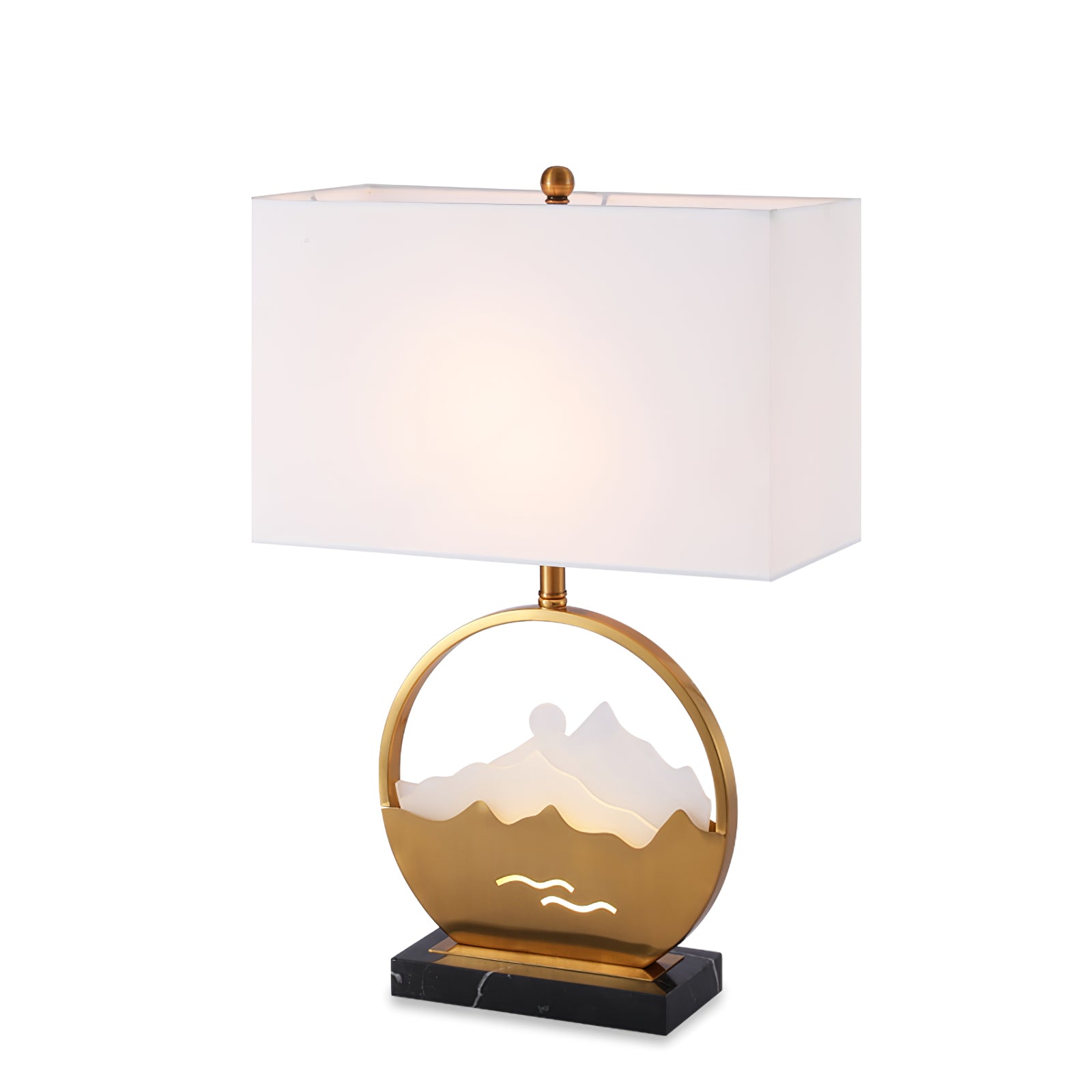 台形大理石デスクライト