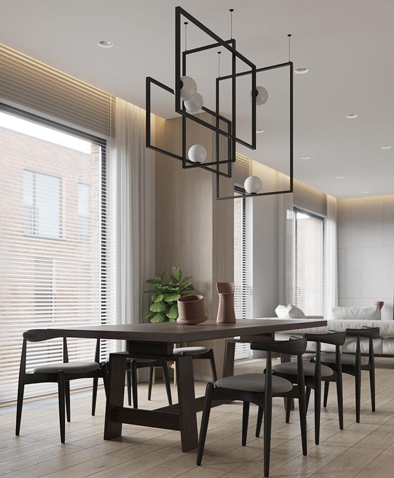 モンドリアンガラスシーリングライト