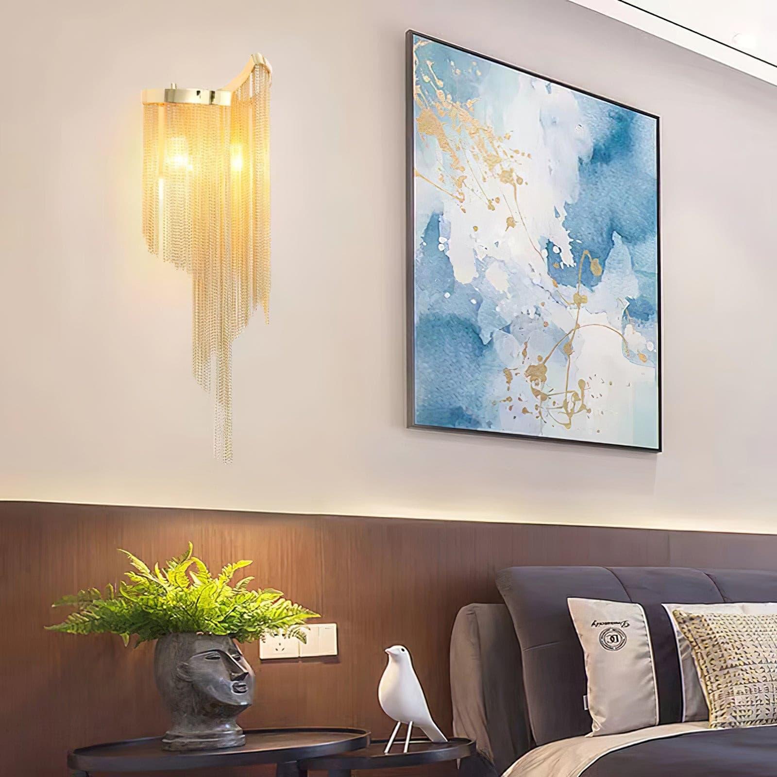 チェーンタッセルウォールランプ