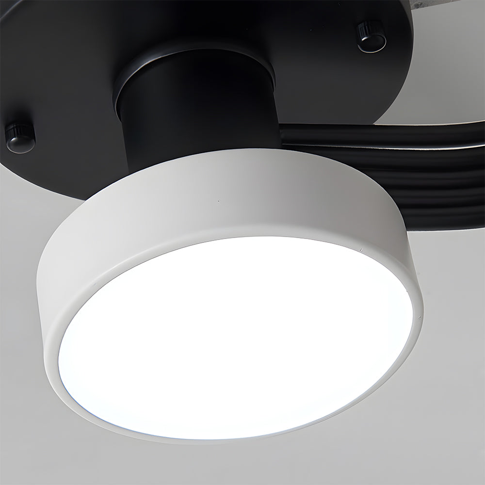 モダンなフラッシュマウントシャンデリア北欧風天井照明器具