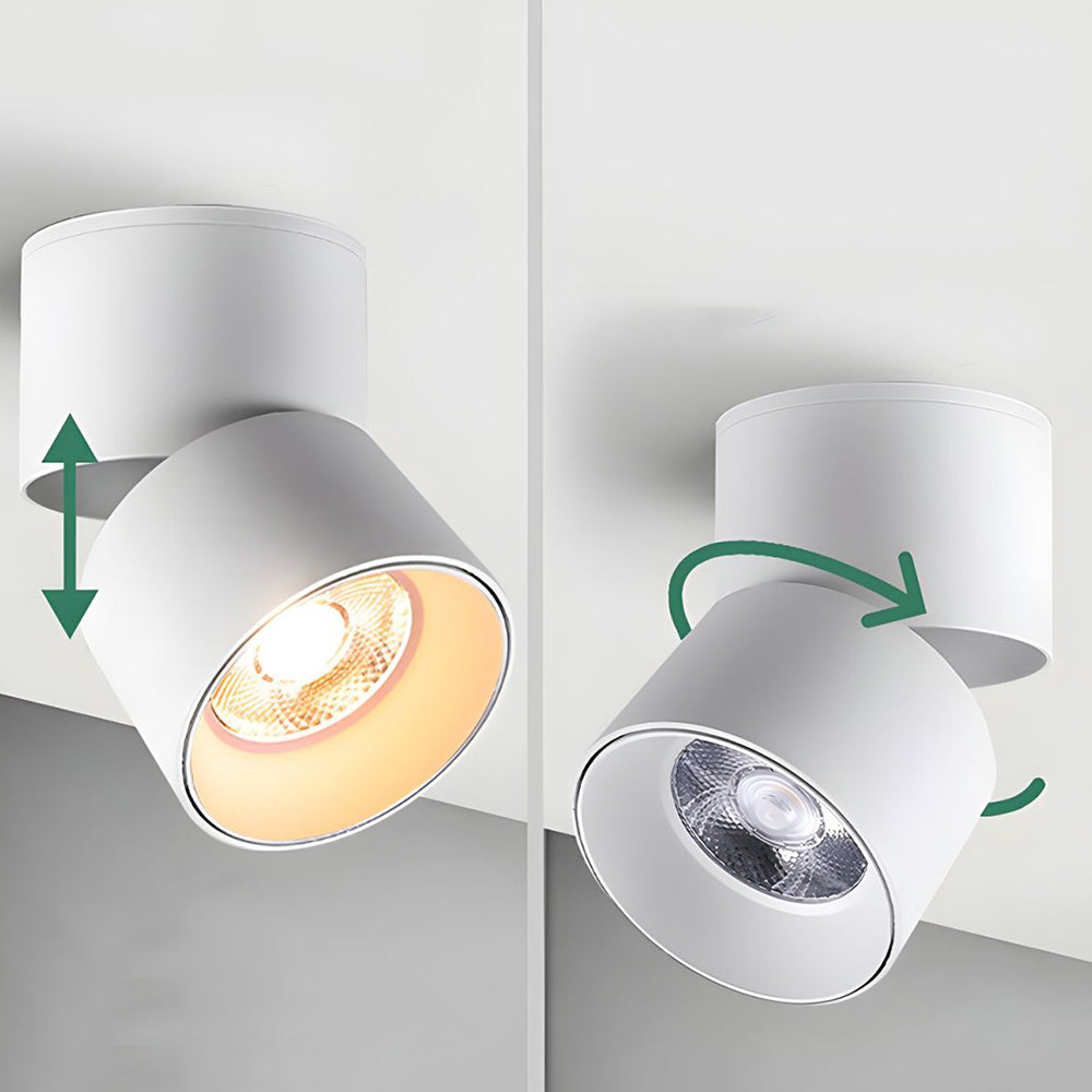 ミニマルな装飾のアルミ製ホワイト＆ブラックLED天井ダウンライト（廊下用）