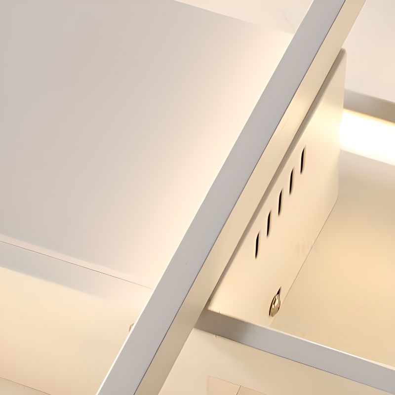 リビングルームに最適な、モダンな幾何学模様のアルミ製LEDシーリングライト