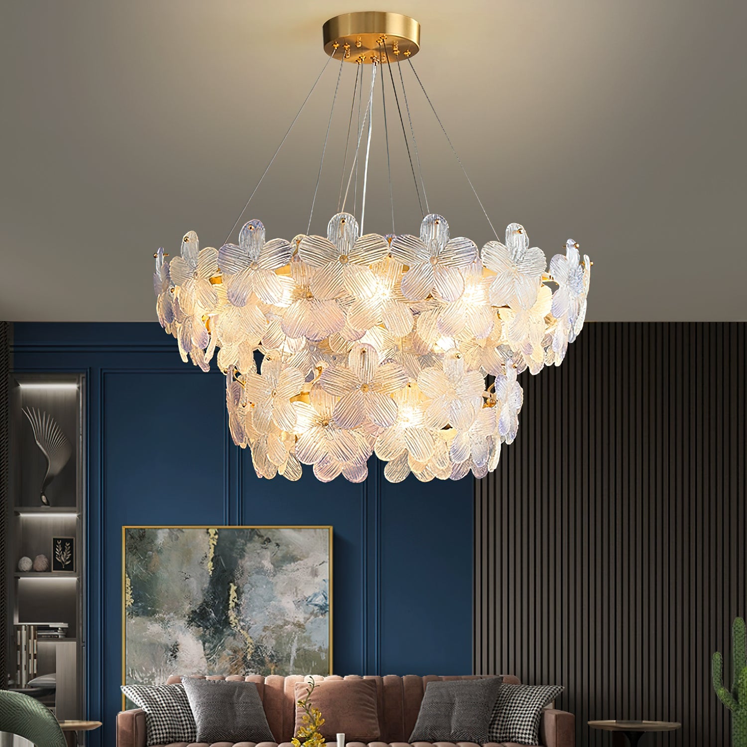 Charlotte Glass Flower Chandelier